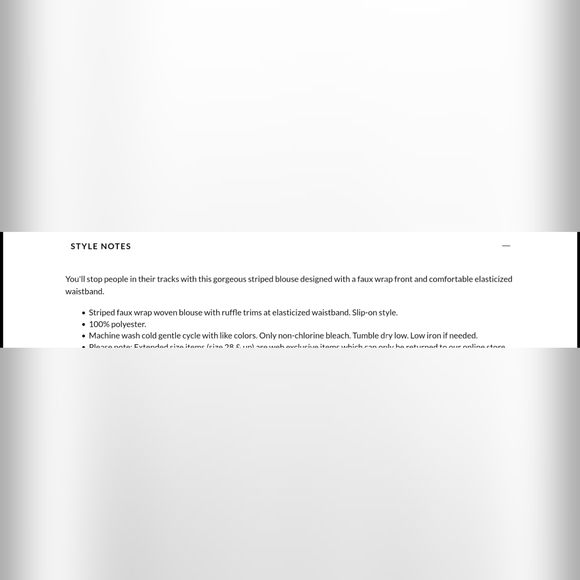 NWT 3X (22/24) ASHLEY STEWART Faux Wrap Striped Blouse - Picture 6 of 6